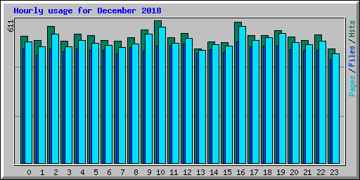 Hourly usage for December 2018