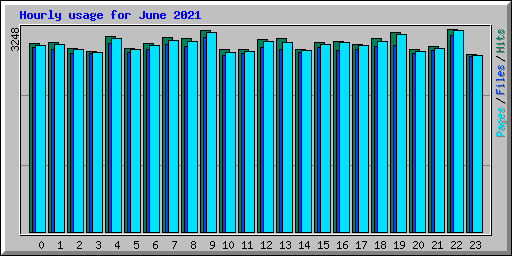 Hourly usage for June 2021