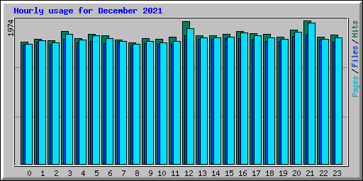 Hourly usage for December 2021