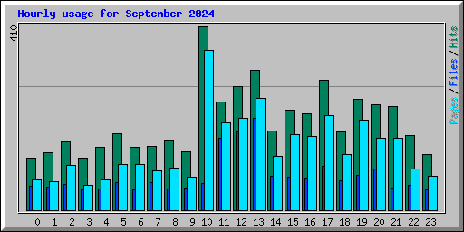 Hourly usage for September 2024