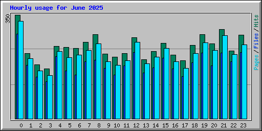 Hourly usage for June 2025