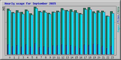 Hourly usage for September 2025